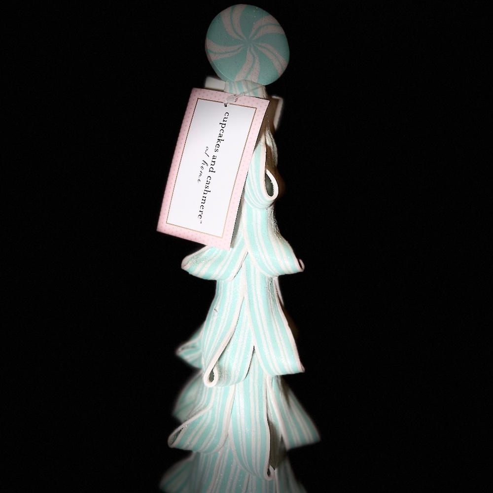 Cupcakes and Cashmere Peppermint Christmas Tree Teal Medium
